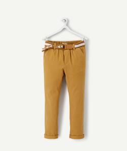 Pantalon chino garçon camel avec ceinture - 5 A