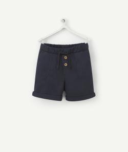 Bermuda droit bébé garçon bleu marine en coton - 9 M