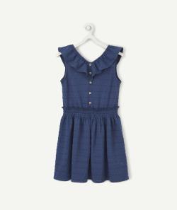 La robe ajourée fluide bleu marine à bretelles - 2 A