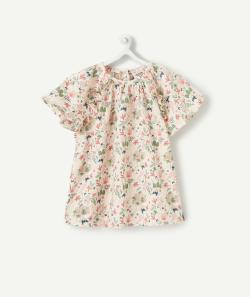 Blouse manches courtes bébé fille imprimé fleuri - 36 M