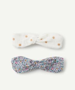 Lot de 2 bandeaux fille en coton - 8-14 A