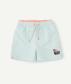 Short de bain garçon sèche vite vert menthe - 2 A