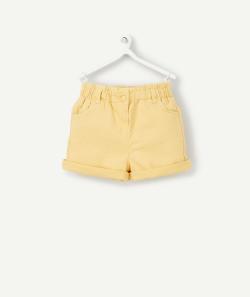 Short en jean bébé fille jaune - 12 M