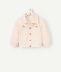 Veste bébé fille en denim rose low impact - 3 M