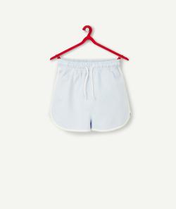 Short décontracté fille en coton bleu clair - S