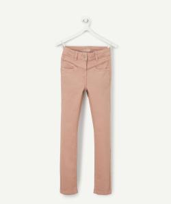 Léa le pantalon super skinny rose avec broderie fille - 12 A