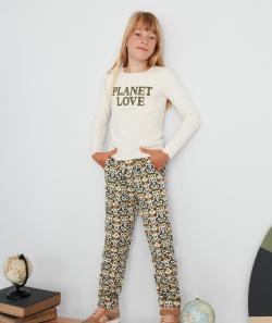 Le pantalon vert imprimé en viscose responsable - 7 A