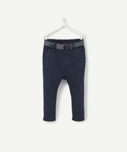 Pantalon droit belu marine bébé garçon avec ceinture et poches - 9 M