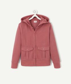 Gilet prune avec capuche et zip - 8 A