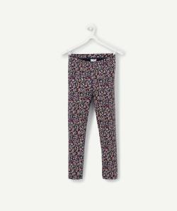 Le legging bleu marine imprimé fleuri en coton biologique - 4 A