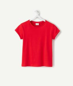 Le t-shirt rouge manches courtes en coton biologique - 3 A