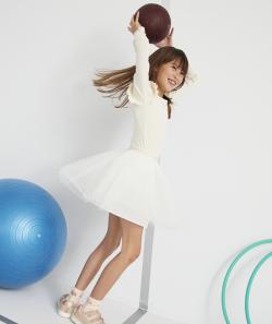 Jupe blanche tournante en tulle fille - 14 A