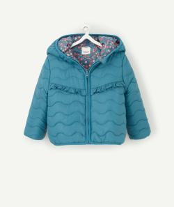 Doudoune bleue réversible en rembourrage recyclé bébé fille - 3 M