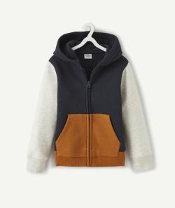 Le gilet zippé multicolore à capuche garçon - 10 A