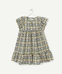 Robe à motifs colorée fille et volants - 6 A