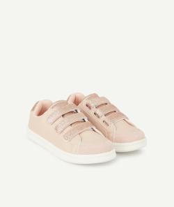 Baskets basses fille rose et brillante - 33