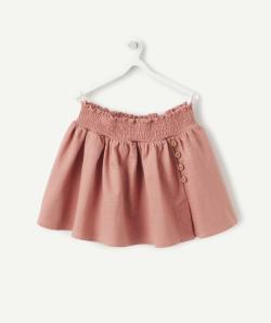 Jupe tournante rose en coton avec boutons brillants fille - 12 A