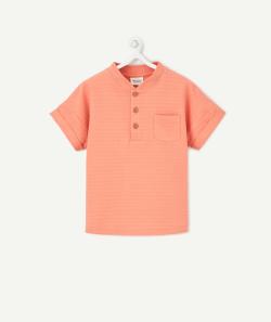 Le polo vieux rose en coton biologique avec détails sur le col - 3 M