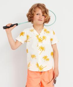 La chemise blanche et jaune imprimé palmiers - 6 A