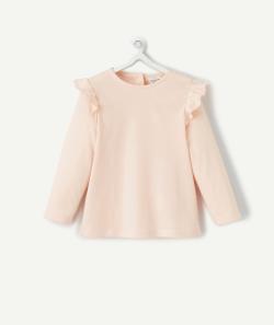 Le t-shirt rose en coton biologique avec détails volantés - 3 M