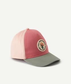 Casquette flle roses et verte avec patch en gomme - 8-10 A