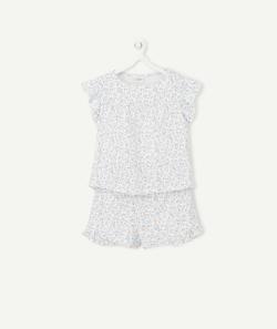 Pyjama short fille en fibres recyclées imprimé fleuri - 12 A