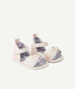 Chaussons roses type sandales avec noeuds bébé fille - 6-12 M