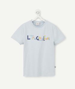 Cosmic vibes - t-shirt bleu poisson en coton bio enfant - 12-14 A