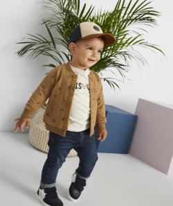 Jean en denim brut bébé garçon avec ceinture tressée - 9 M