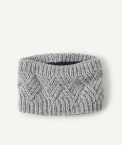 Snood gris moucheté bébé garçon en fibres recyclées - 12-23M
