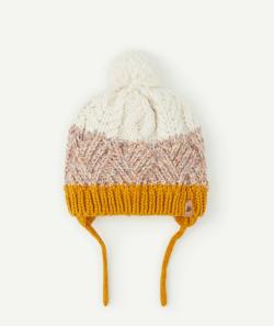 Bonnet multicolore brillant en tricot bébé fille en fibres recyclées - 12-23M