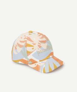 Casquette bébé fille en coton et imprimé feuille - 3-6 M