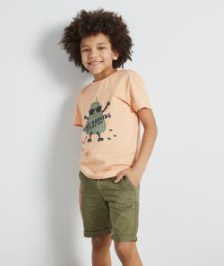 T-shirt garçon pêche en coton bio avec imprimé rigolo et message - 3 A