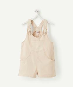 Salopette courte en jean fille écrue - 12 A