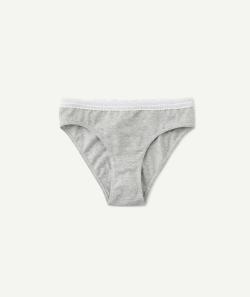 La culotte grise avec dentelle en coton stretch - 14 A