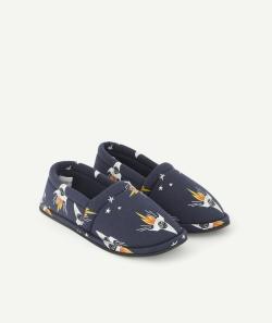 Les chaussons bleu marine thème fusée - 38-39