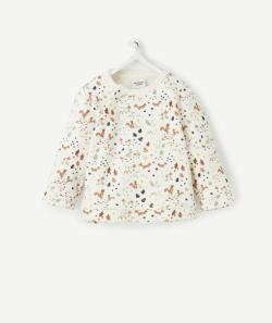 Sweat pressionné bébé en fibres recyclées imprimé forêt - 3 M