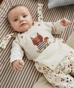 T-shirt écru avec animation écureuil bébé garçon - 12 M