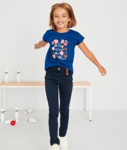 Pantalon skinny bleu marine less water fille - 9 A