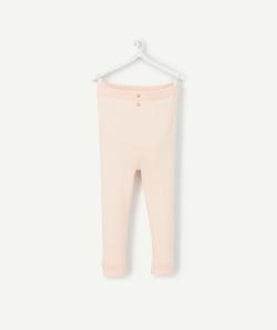 Legging côtelé rose bébé fille - 23 M