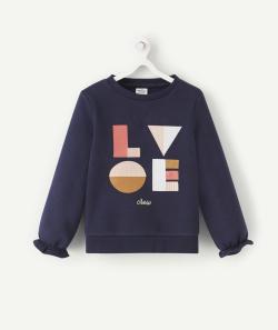 Sweat bleu marine avec message graphique love fille - 10 A