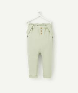 Pantalon de jogging bébé garçon vert avec bretelles amovibles - 3 M