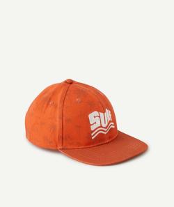 Casquette garçon en coton orange avec message - 12-14 A