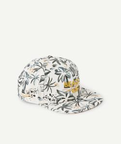Casquette garçon en coton blanche avec message et imprimé - 12-14 A
