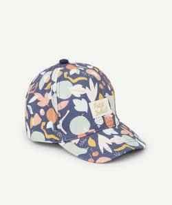Casquette bébé fille en coton et imprimée avec motifs - 3-6 M