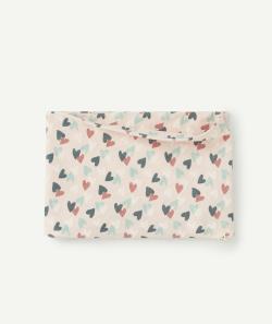 Snood en coton rose avec imprimé coeurs bébé fille - TU