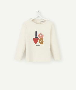T-shirt bébé garçon en coton écru message love crew - 6 M