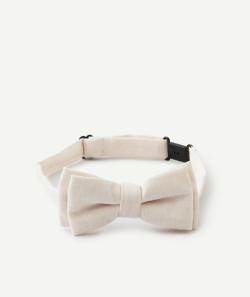 Noeud papillon garçon en coton blanc - TU