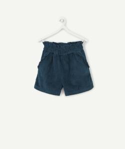 Short fille en velours côtelé bleu canard avec poches - 8 A