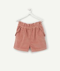 Short rose en velours côtelé fille - 4 A